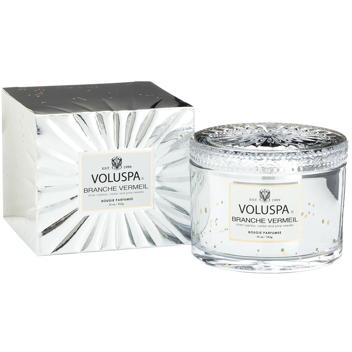 Voluspa Boxed Corta Maison Glass Candle Branche Vermeil