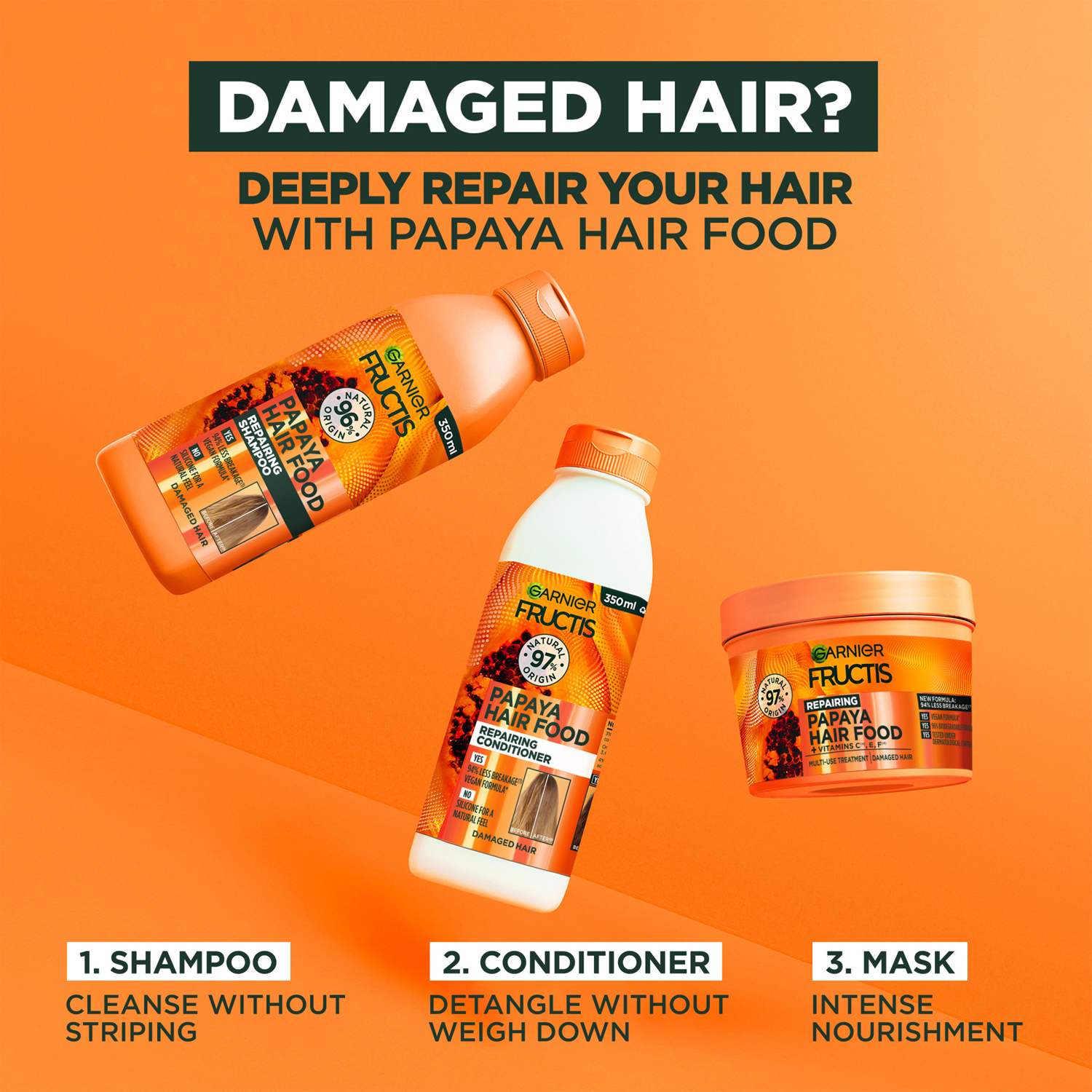 Fructis Hair Food Shampoo Papaya