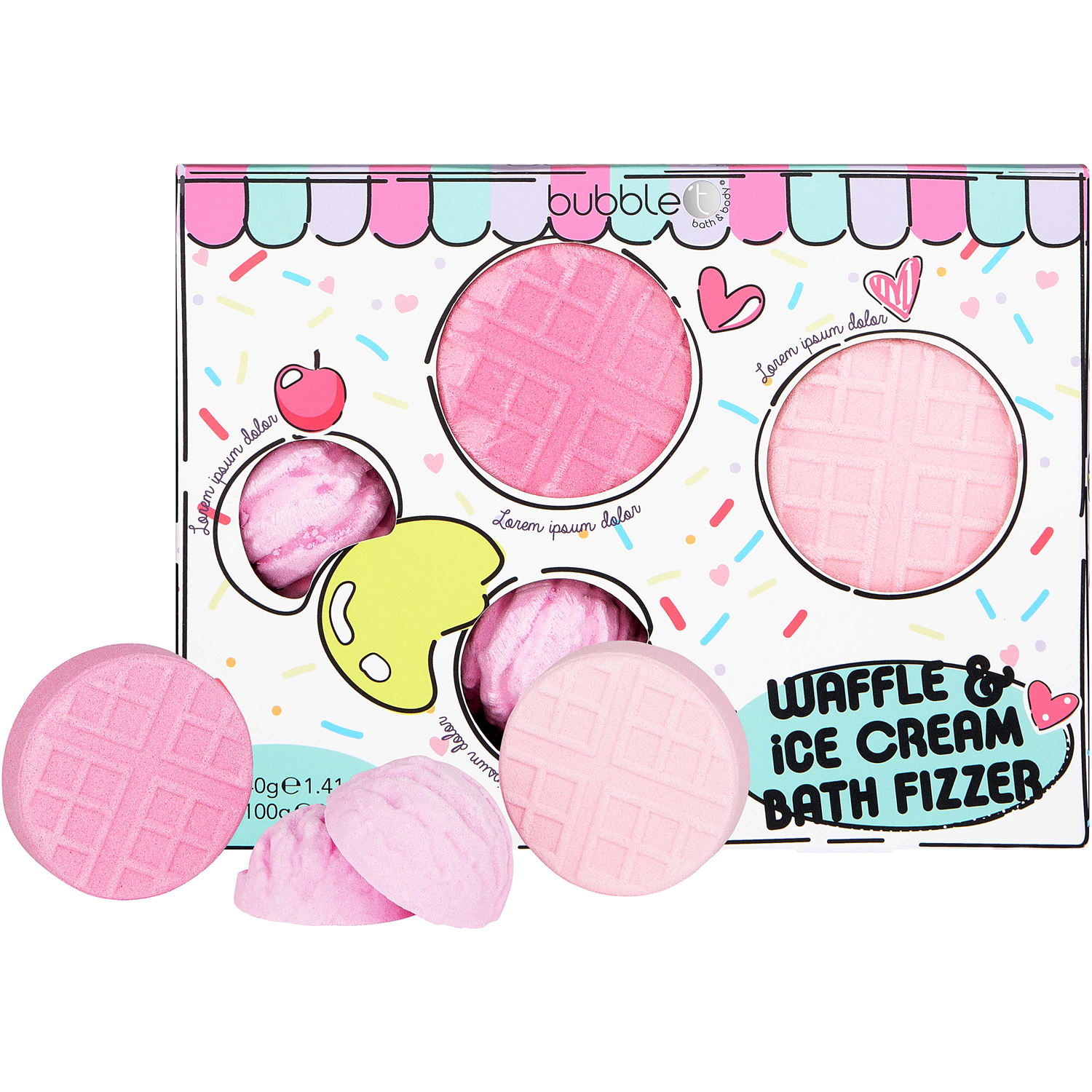 Cartoon Waffle Bath Fizzer Set