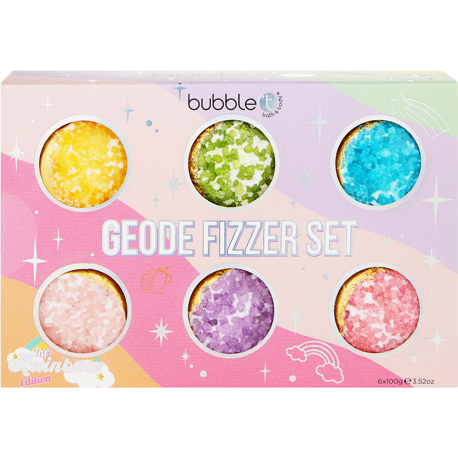 Rainbow Bath Fizzer Set