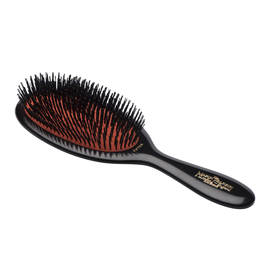 Hair brush in pure bristle