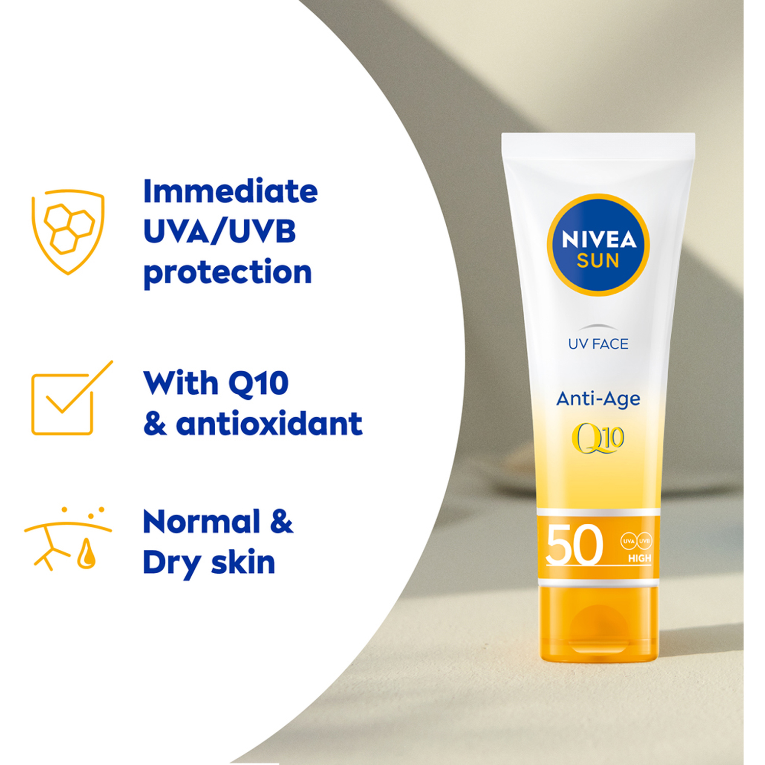 Sun UV Face Anti Age Q10 Cream SPF50