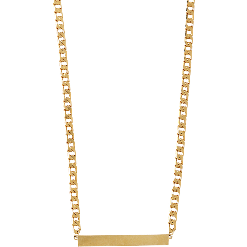 Flat Curb Bar Necklace