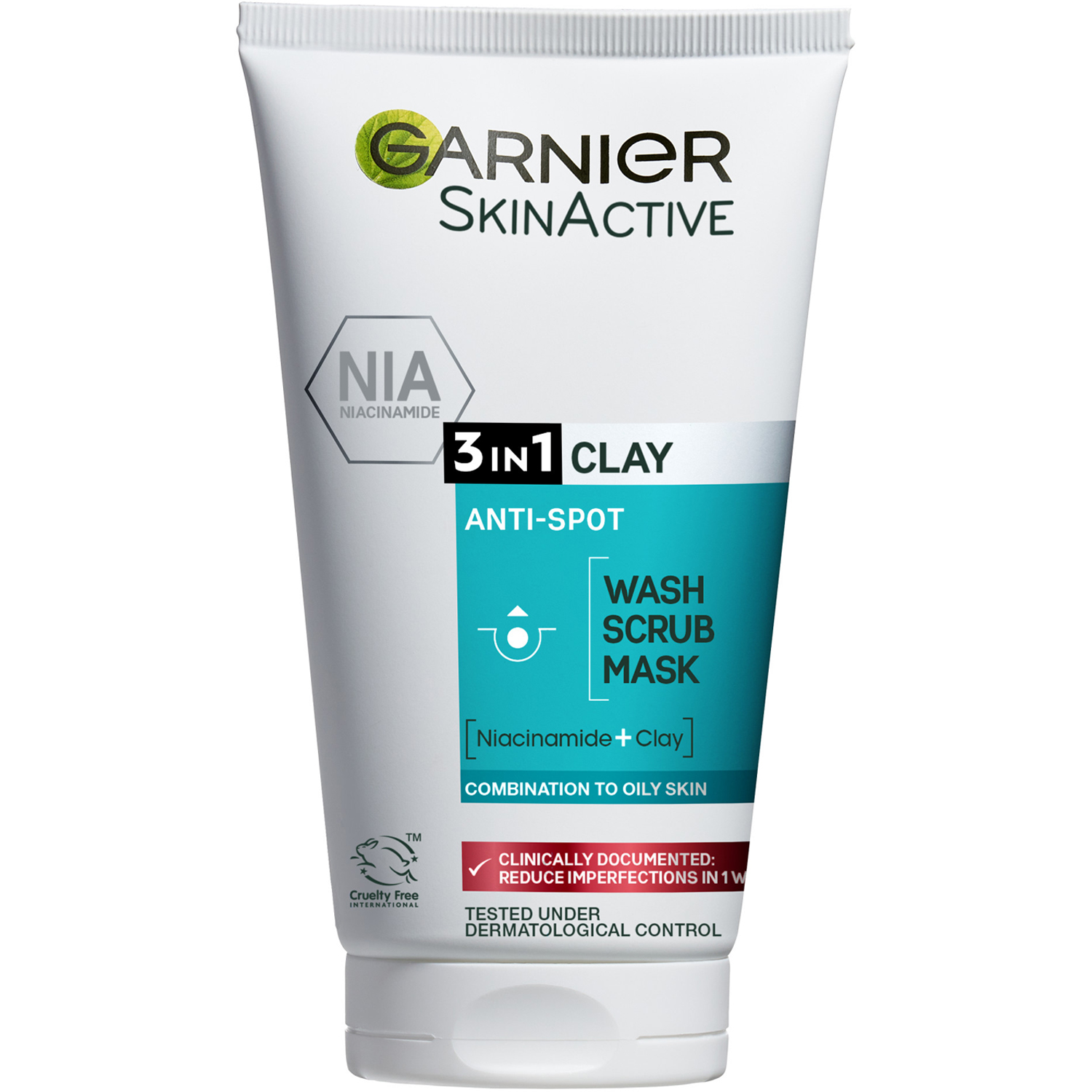 Skin Active Pure Active 3 in 1 Wash Peeling & Mask